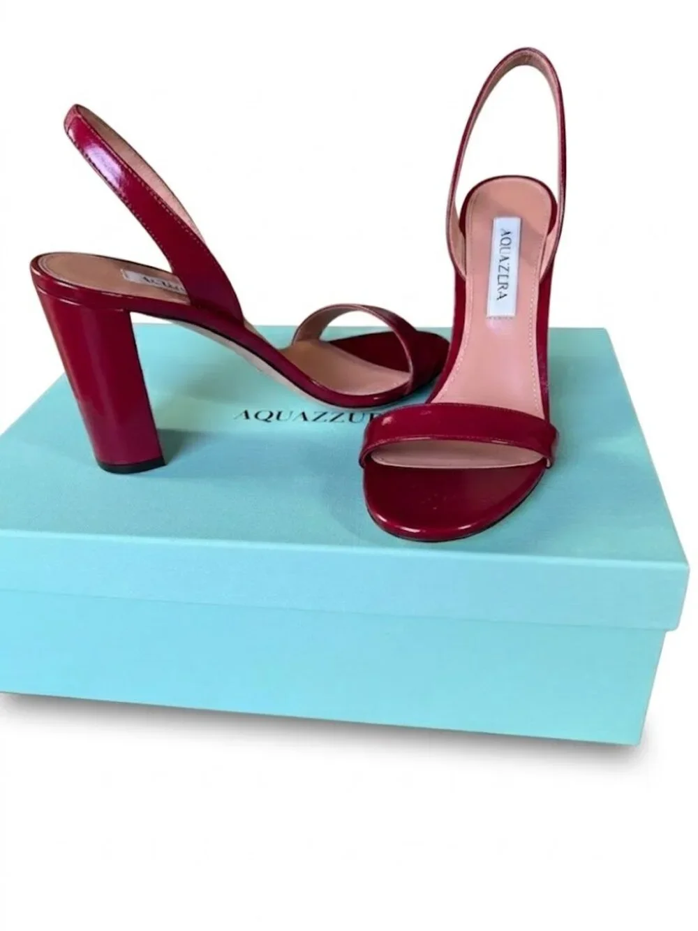 Aquazzura  So Nude 85mm Block Sandal 38.5/8.5 NIB
